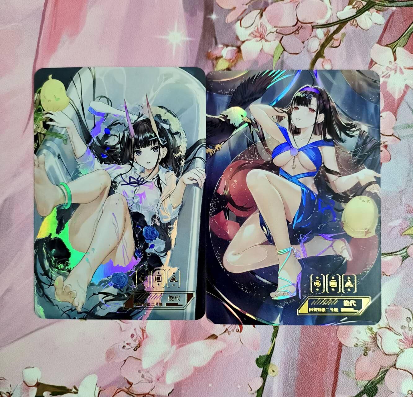 龙虎卡牌-六八场（无佣金，周六结拍，欢迎送拍） 彩闪2张 黑丝美足 能代一对