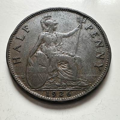 🌹外币初藏🌹🐯2025年第141场  每周二四六晚8️⃣点 接代拍 - 英国1926年半便士铜币