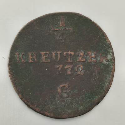 Krab外币市集Vol.26 - 巴伐利亚1772年1/4克鲁泽