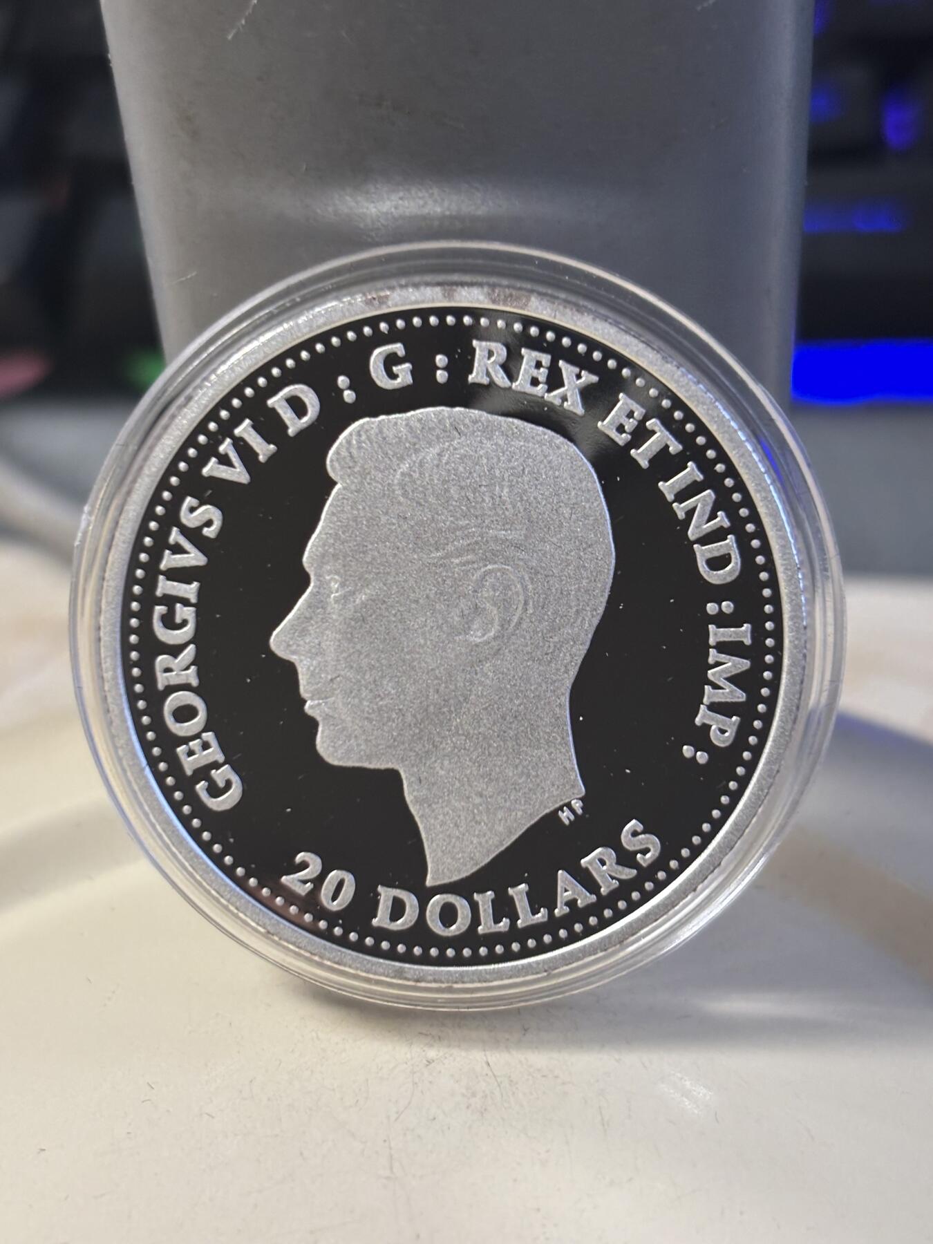 第186期拍卖 加拿大2019年二战前线系列8谢尔特之战1盎司银币，9999银，发行7500枚