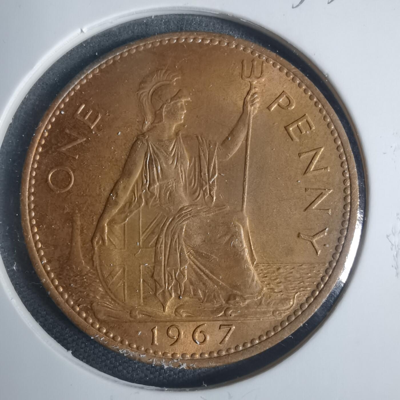 沼泽如烟--第933场 英国1967年1便士