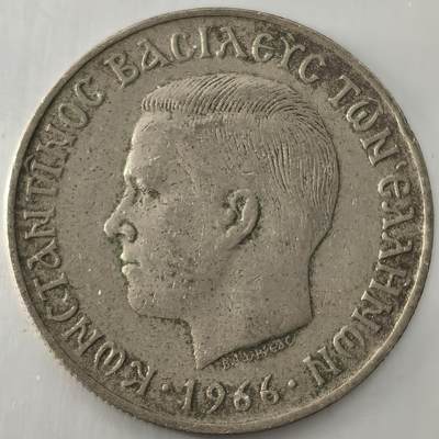 Krab外币市集Vol.26 - 希腊1966年5德拉克马