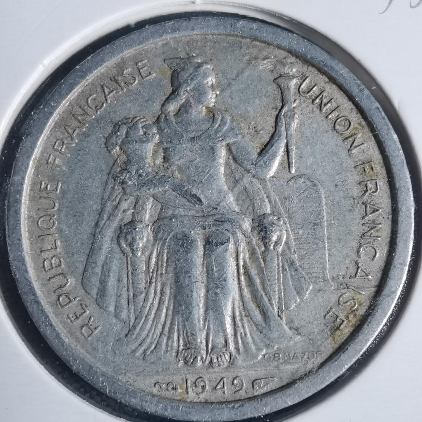 沼泽如烟--第933场 法属新喀里多尼亚1949年2法郎