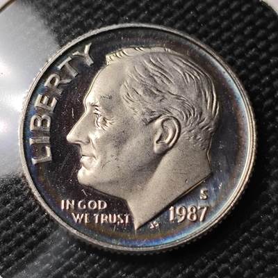 KK钱币收藏小铺 第380期  2月预留时间 周末发货 -  1987美国10分精制币