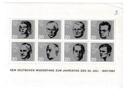 【良泉】【元旦直播场】1月1日晚19.30点开拍！208组西方古代钱币、日本朝鲜花钱 - 1964年【西德】抵抗运动20周年。 反抗阿道夫XXX运动中的关键人物