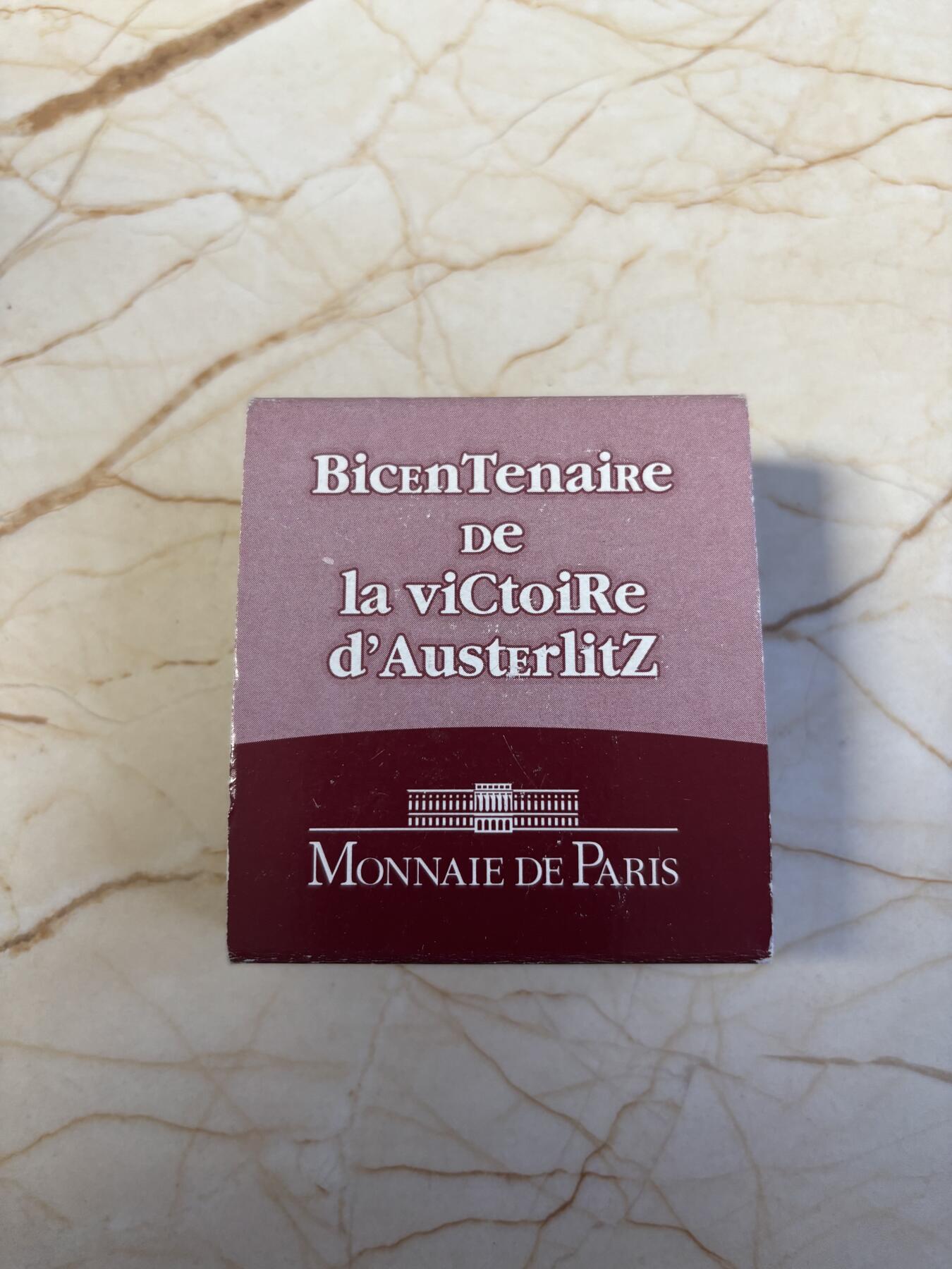 第186期拍卖 法国2005年奥斯特利茨战役200周年纪念银币，900银，22.2克，发行15000枚，有氧化，