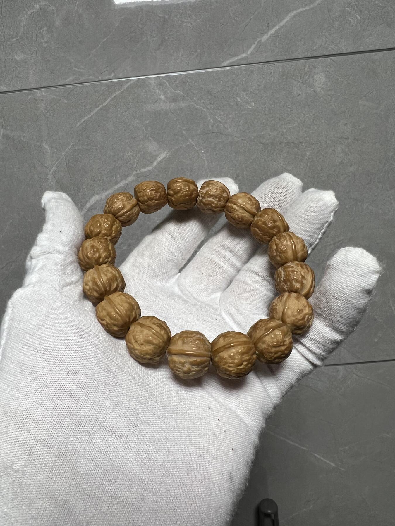 零元拍：W1-10精工猴头核雕手串15MM，润到没朋友