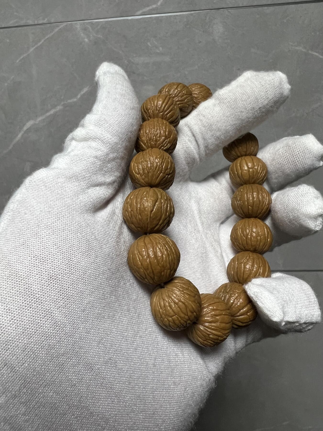 零元拍：W1-7猴头凤羽15.5MM原生态手串，已做打底保养