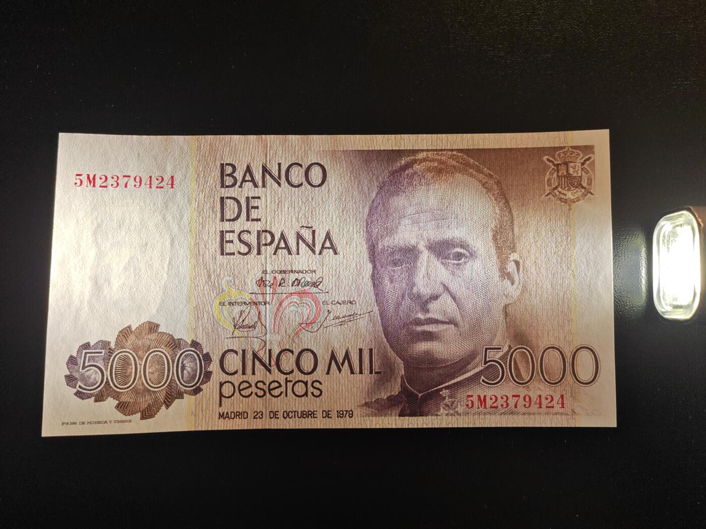 西班牙纸币 1979年 5000比塞塔 P-160 全新UNC 单价