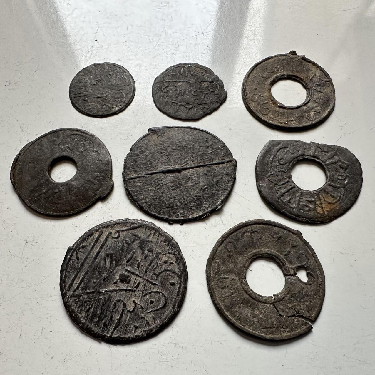 🌹外币初藏🌹🐯2025年第141场  每周二四六晚8️⃣点 接代拍 南洋早期爪哇马六甲吉兰丹锡币一组