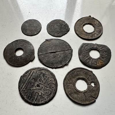 🌹外币初藏🌹🐯2025年第141场  每周二四六晚8️⃣点 接代拍 - 南洋早期爪哇马六甲吉兰丹锡币一组