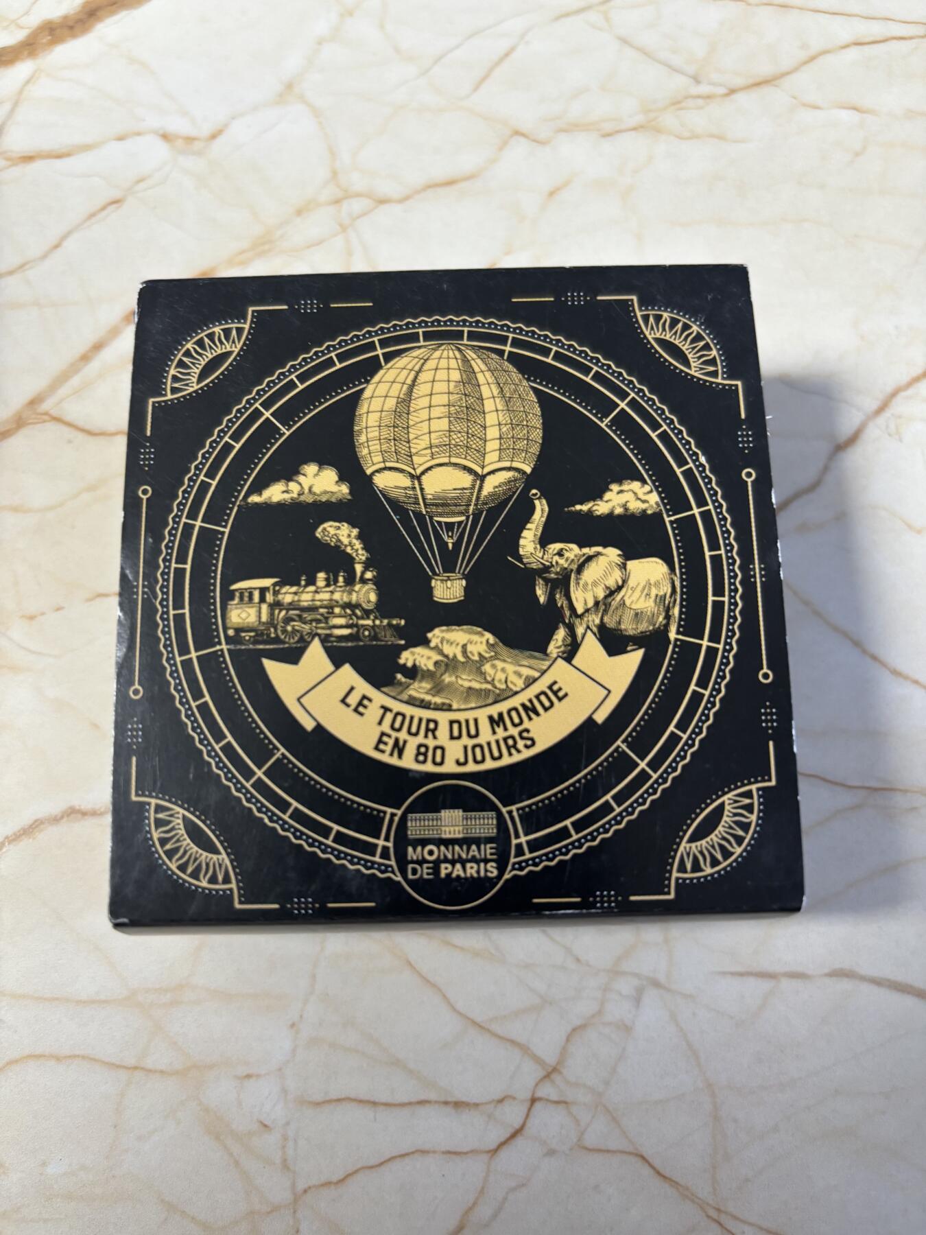 第186期拍卖 法国2025年儒勒凡尔纳120周年环游世界80天10欧纪念银币，999银，22.2克，发行2500枚