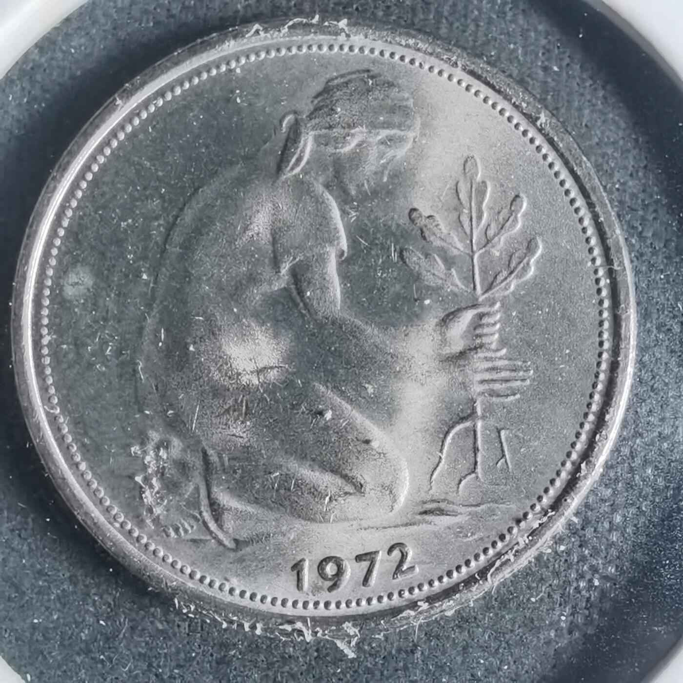 沼泽如烟--第933场 德国1972年50芬尼