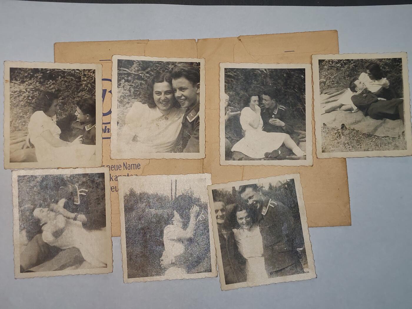 韵星假日拍卖第三十二期 -- Rimey Holidays Auction 32 民主德国国家人民军人民军空军夫妻照片一组七张 原品照片非后洗 极品 带原出厂装订 少见