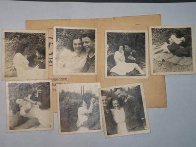 韵星假日拍卖第三十二期 -- Rimey Holidays Auction 32 - 民主德国国家人民军人民军空军夫妻照片一组七张 原品照片非后洗 极品 带原出厂装订 少见