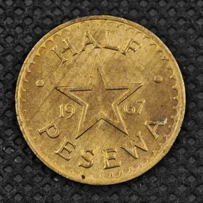 【淘币小摊】限时拍第八百三十二拍  散币场  满百包邮可预留两周  周一统一发货  -  加纳1967年半比赛瓦铜币