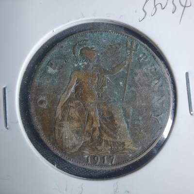 沼泽如烟--第933场 - 英国1917年1便士