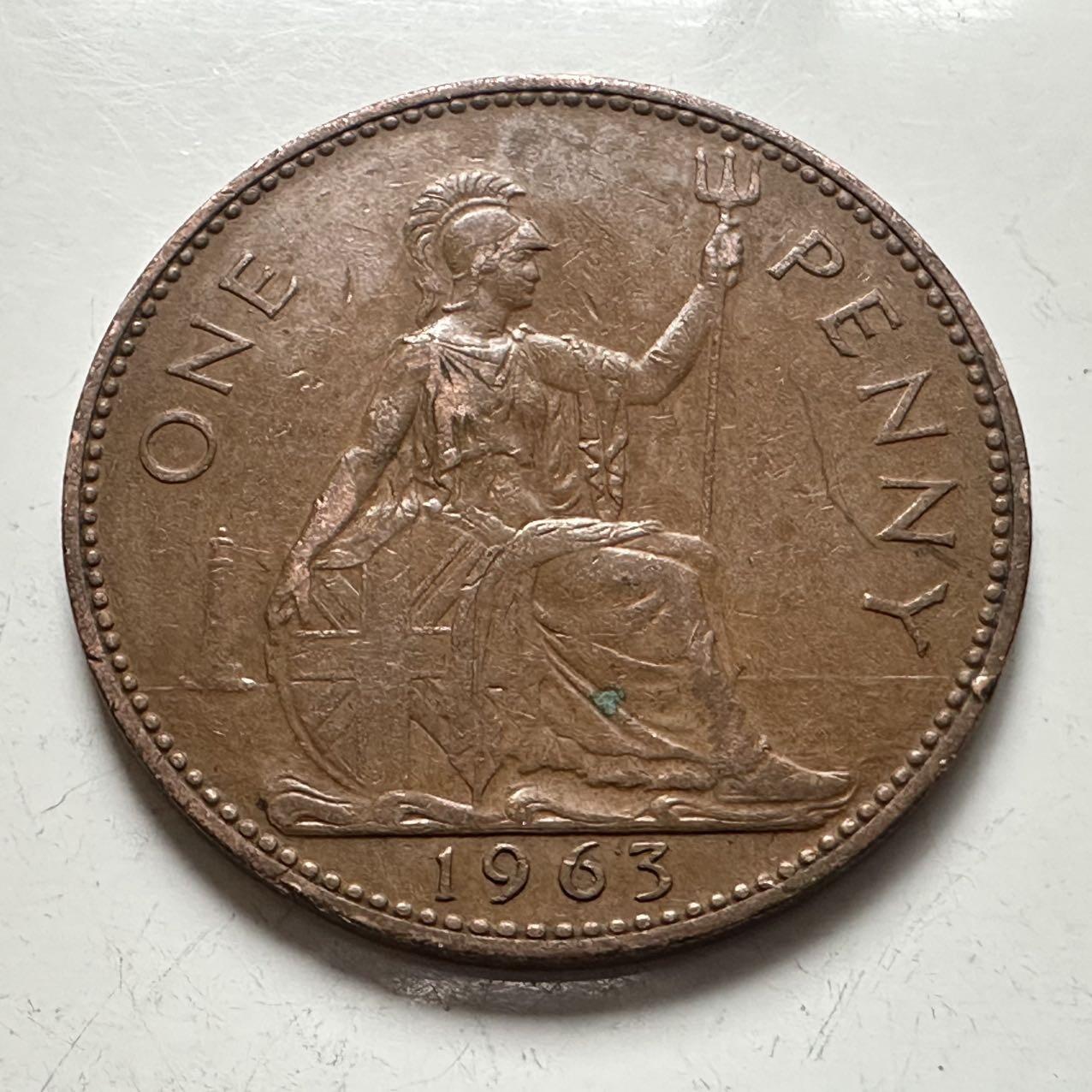 🌹外币初藏🌹🐯2025年第141场  每周二四六晚8️⃣点 接代拍 英国1963年一便士 a