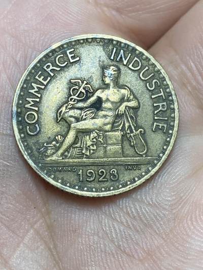 2025年第一百三十六场(总第一百六十二场）外国好品纸夹散币场(免佣金) - 法兰西第三共和国1923年1法郎(第三版)