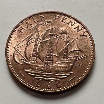 🌹外币初藏🌹🐯2025年第141场  每周二四六晚8️⃣点 接代拍 - 英国1966年半便士铜币 a