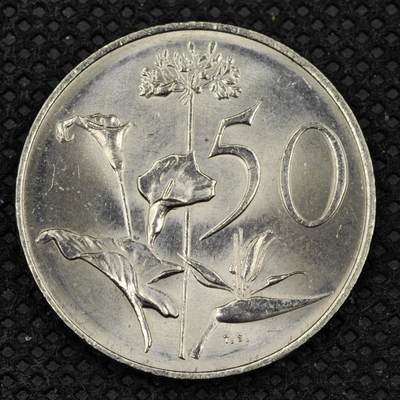 【淘币小摊】限时拍第八百三十二拍  散币场  满百包邮可预留两周  周一统一发货  -  南非1987年50分镍币