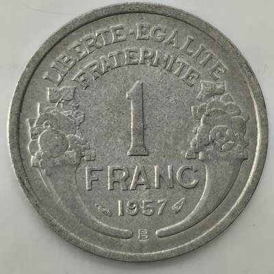 Krab外币市集Vol.26 - 法国1957年B版1法郎