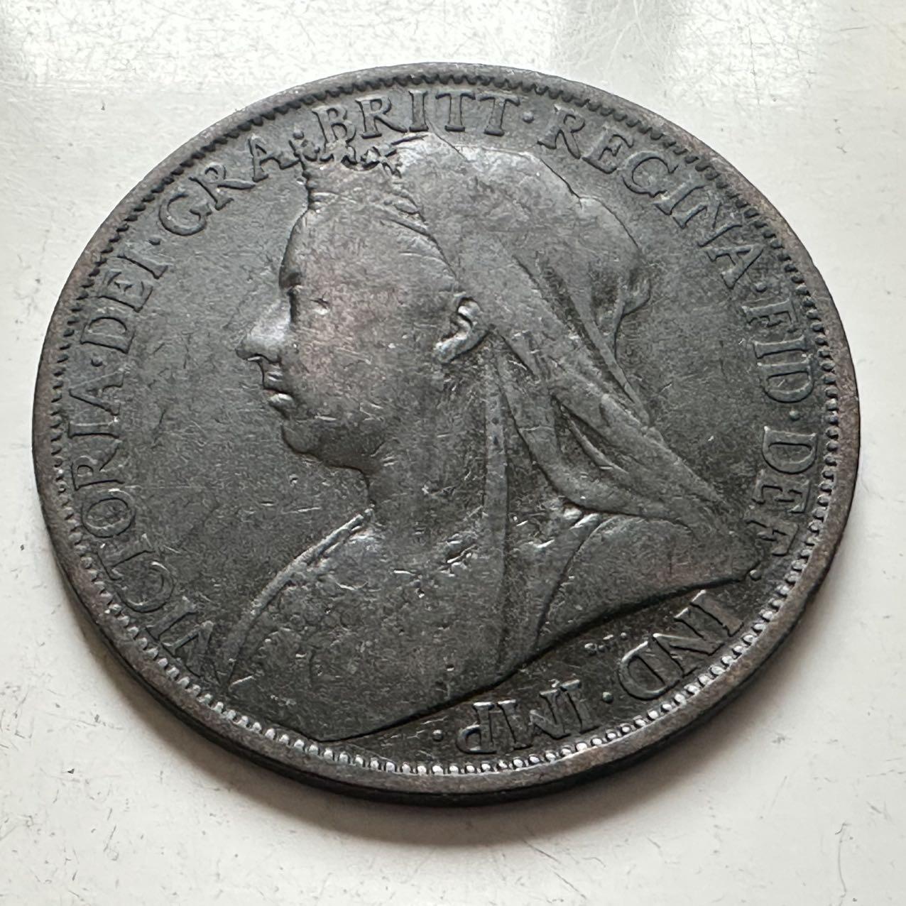 🌹外币初藏🌹🐯2025年第141场  每周二四六晚8️⃣点 接代拍 英国1901年一便士