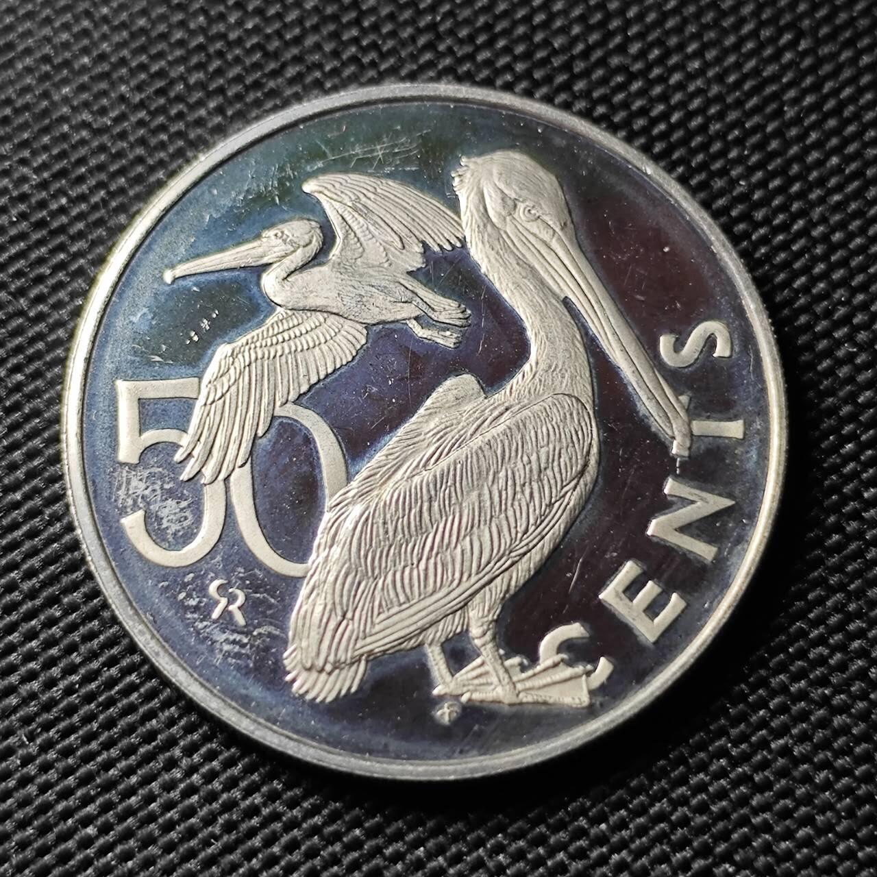 KK钱币收藏小铺 第380期  2月预留时间 周末发货  1975维尔京群岛50分精制币