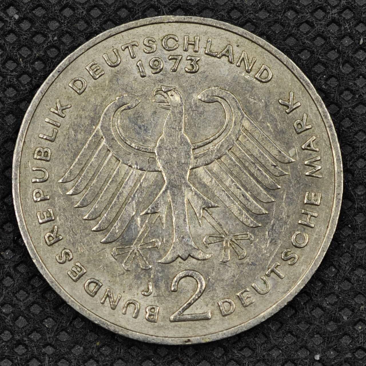 【淘币小摊】限时拍第八百三十二拍  散币场  满百包邮可预留两周  周一统一发货   德国1973年2马克纪念币