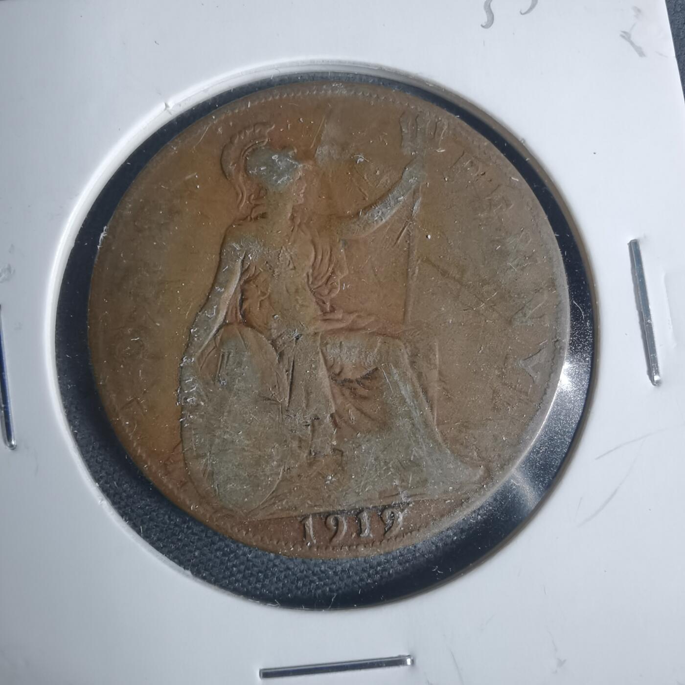 沼泽如烟--第933场 英国1919年1便士