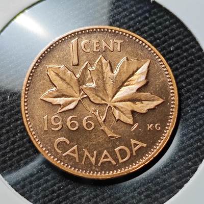 KK钱币收藏小铺 第380期  2月预留时间 周末发货 -  1966加拿大1分