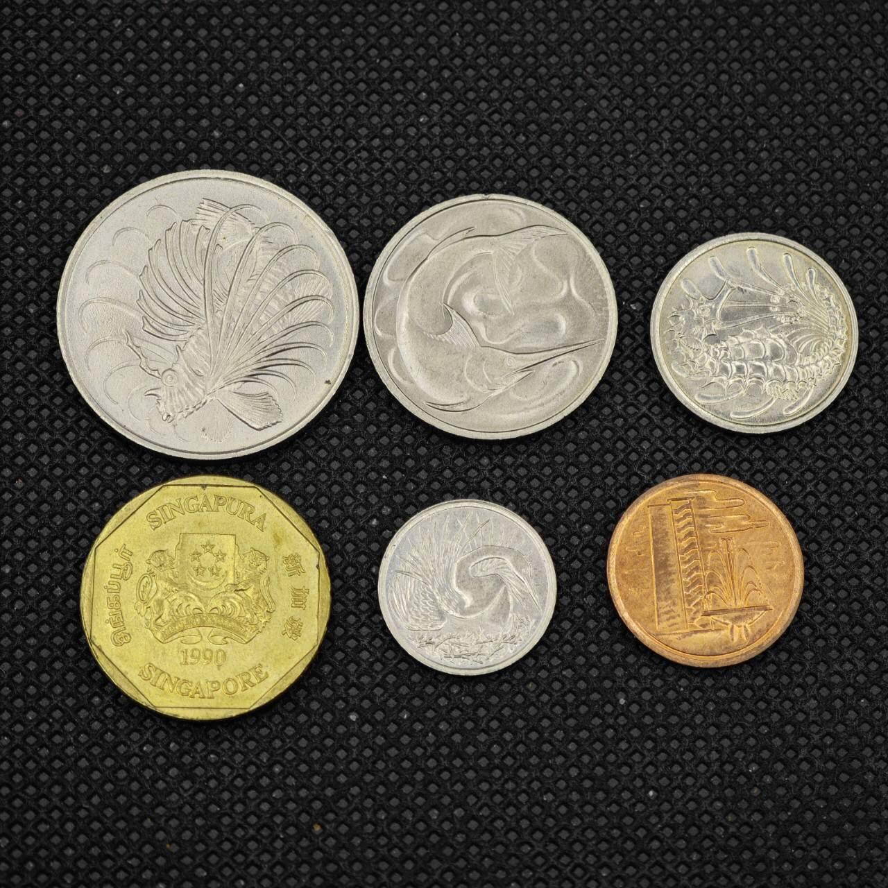 【淘币小摊】限时拍第八百三十二拍  散币场  满百包邮可预留两周  周一统一发货   新加坡6枚