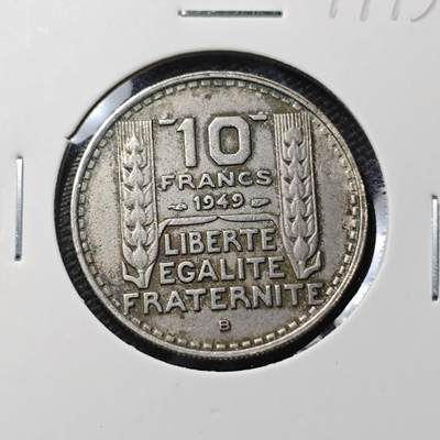 KK钱币收藏小铺 第379期  2月预留时间 周末发货 -  1949法国10法郎