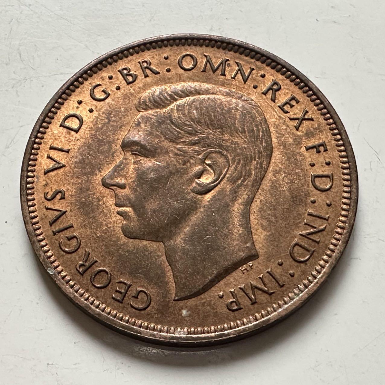 🌹外币初藏🌹🐯2025年第141场  每周二四六晚8️⃣点 接代拍 英国1937年一便士 乔六登基首年 原光品 