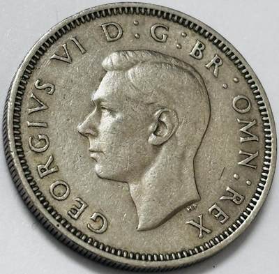 文馨钱币收藏第 285 场，【 长期接收代拍品】银币，评级币，散币场 - 1950 年英国乔治六世 1 先令，第四版，只发行三年