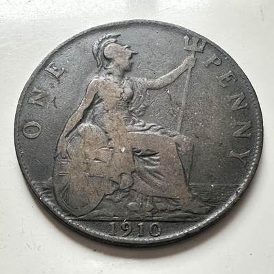 🌹外币初藏🌹🐯2025年第141场  每周二四六晚8️⃣点 接代拍 - 英国1910年一便士