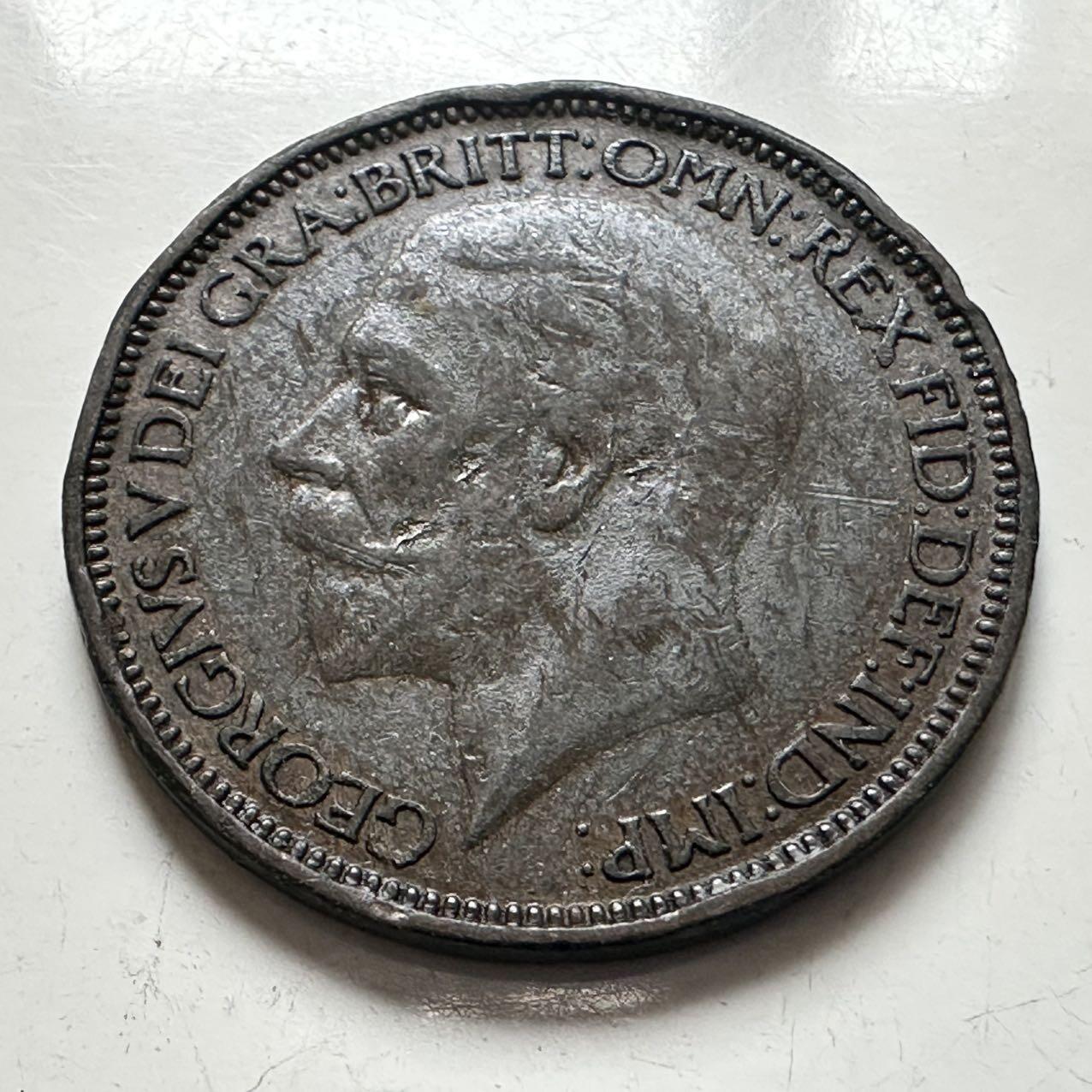 🌹外币初藏🌹🐯2025年第141场  每周二四六晚8️⃣点 接代拍 英国1926年半便士铜币