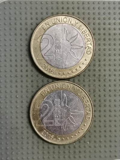 2025年第138场各国散币拍卖（总第138场） - 阿根廷2016年2比索2枚