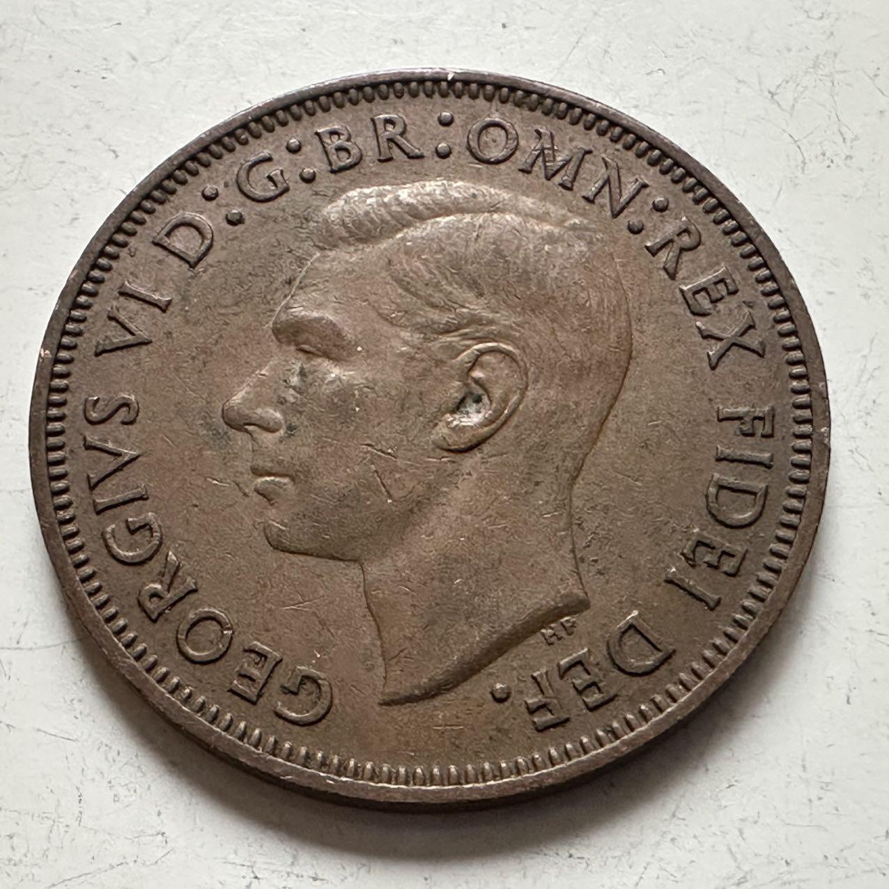 🌹外币初藏🌹🐯2025年第141场  每周二四六晚8️⃣点 接代拍 英国1949年半便士铜币