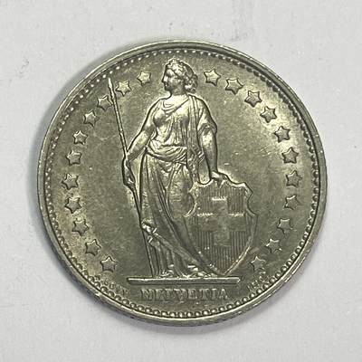 回流1222 - 瑞士1963年1法郎 海尔维蒂亚（Helvetia）女神