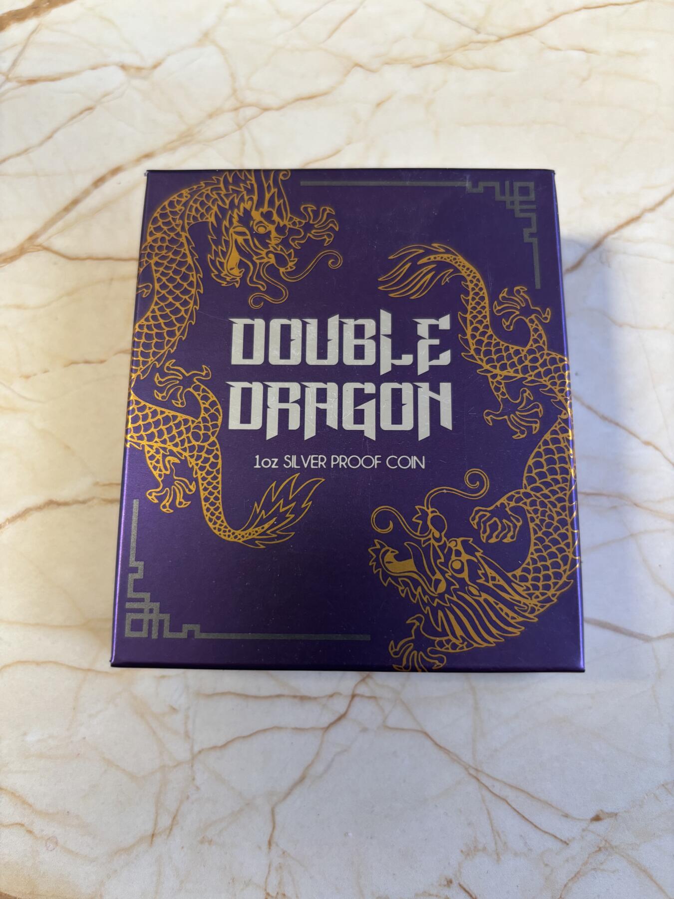 第186期拍卖 澳大利亚2020年双龙戏珠1盎司精制纪念银币，9999银，发行2500枚