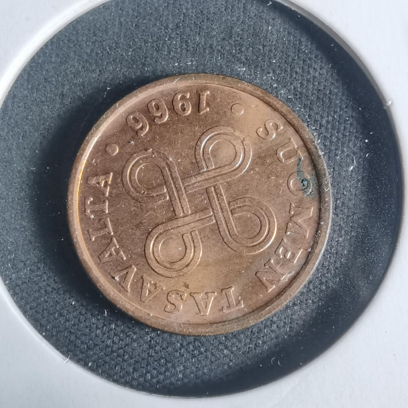 沼泽如烟--第933场 芬兰1966年5芬尼