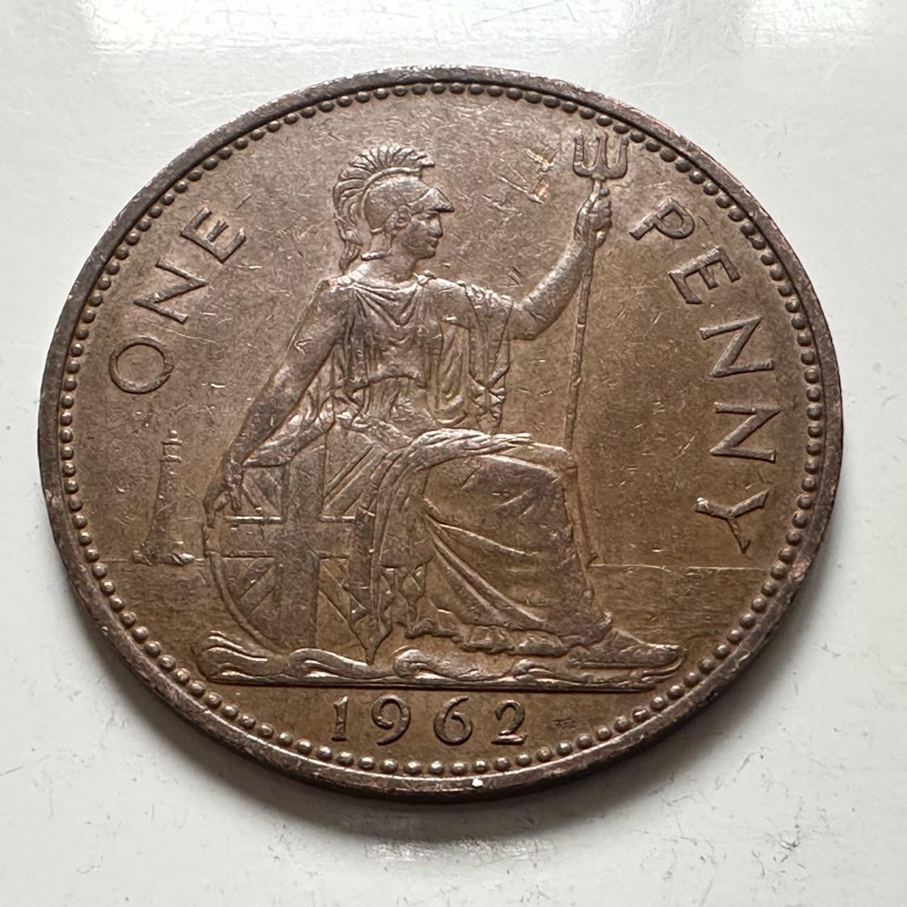 🌹外币初藏🌹🐯2025年第141场  每周二四六晚8️⃣点 接代拍 英国1962年一便士 