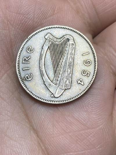 2025年第一百三十六场(总第一百六十二场）外国好品纸夹散币场(免佣金) - 爱尔兰🇮🇪1954年1先令(共和国时期第一套第二版)