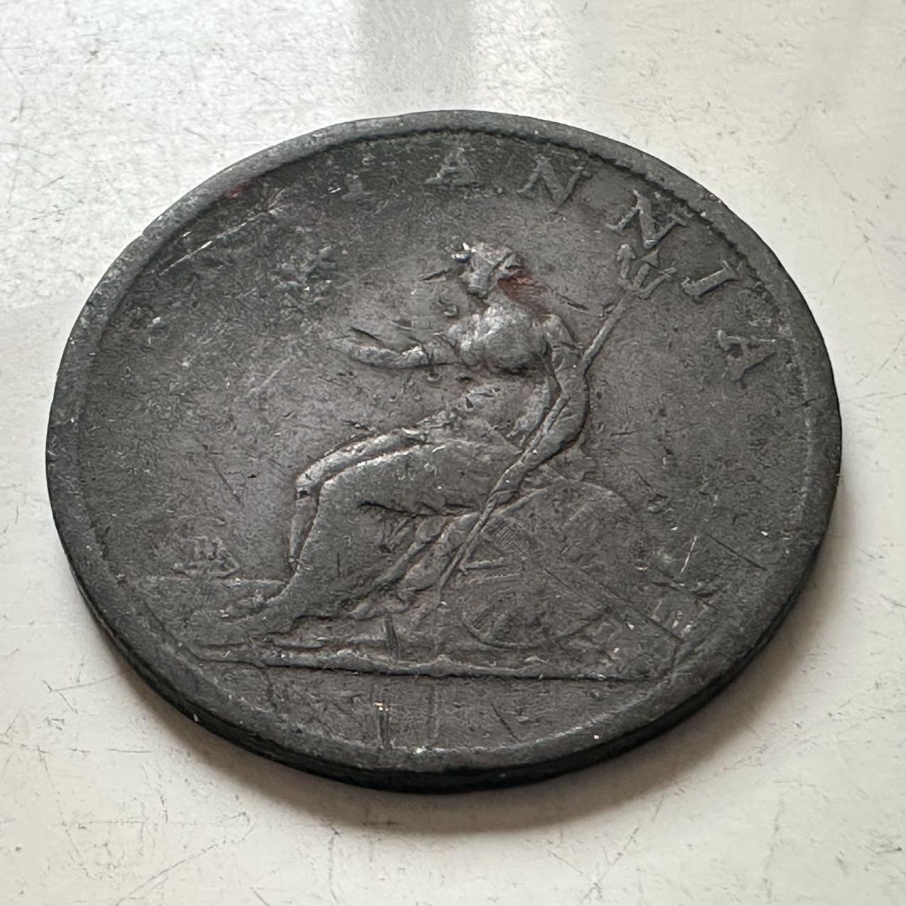 🌹外币初藏🌹🐯2025年第141场  每周二四六晚8️⃣点 接代拍 英国1807年乔治三世半便士铜币 28.8毫米