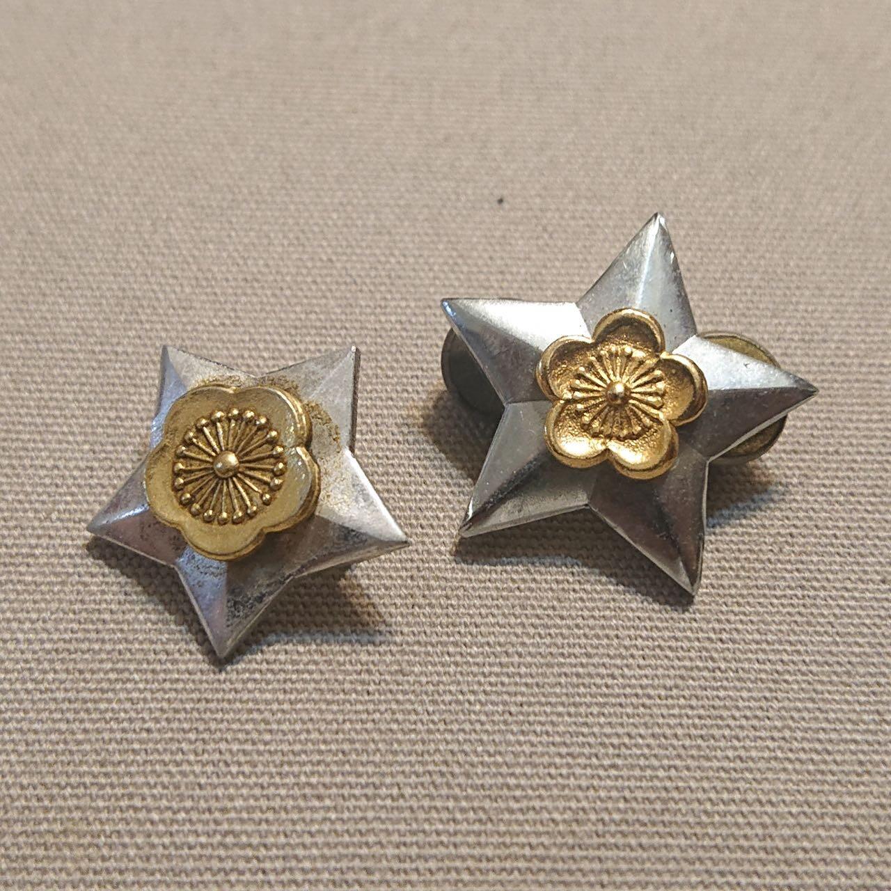 【第叁場】近代勋奖章徽章服饰杂项专场 周至柔同款—民国空军将官领花—不同版别各一枚