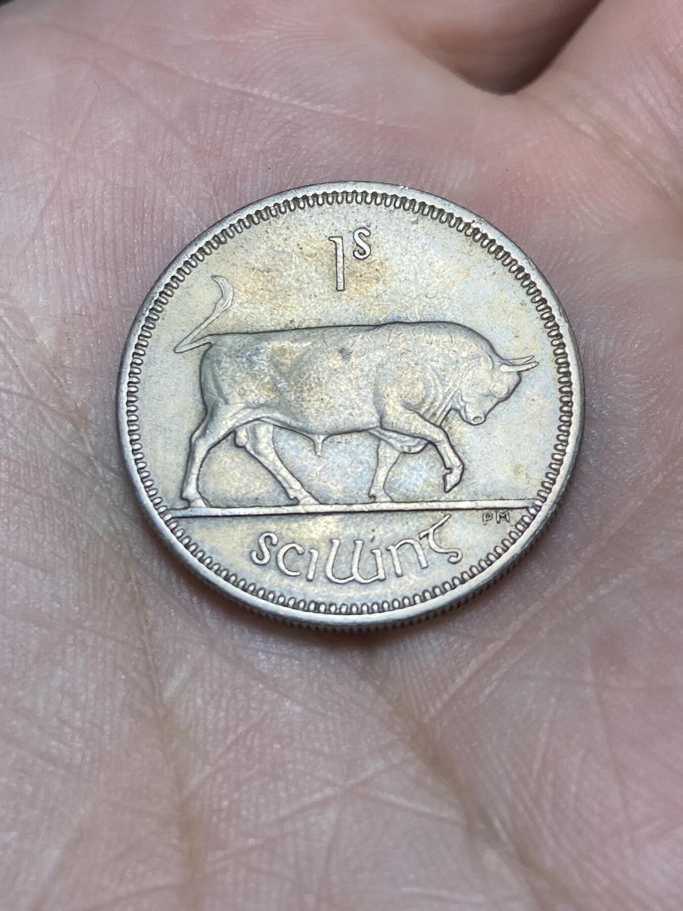 2025年第一百三十六场(总第一百六十二场）外国好品纸夹散币场(免佣金) 爱尔兰🇮🇪1964年1先令(共和国时期第一套第二版)