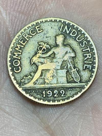 2025年第一百三十六场(总第一百六十二场）外国好品纸夹散币场(免佣金) - 法兰西第三共和国1922年50生丁(第三版)