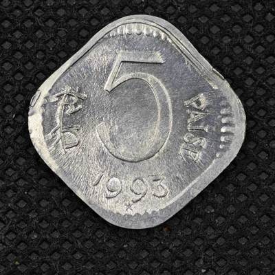 【淘币小摊】限时拍第八百三十二拍  散币场  满百包邮可预留两周  周一统一发货  -  印度1993年5派沙铝币