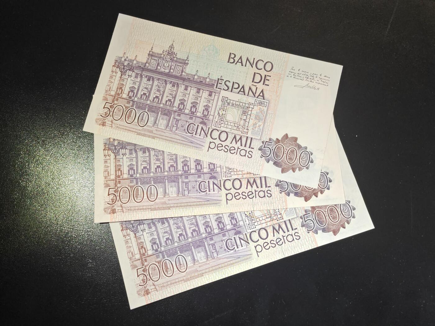 西班牙纸币 1979年 5000比塞塔 P-160 全新UNC 单价